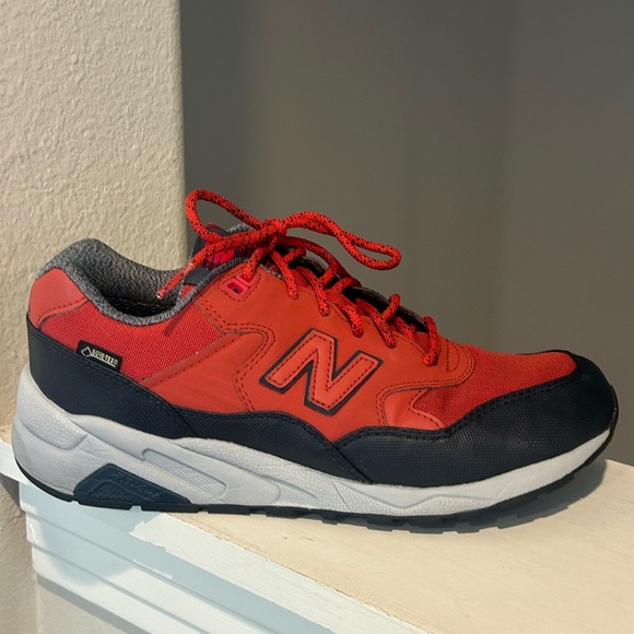 New Balance 580 Elite Edition RED/BLACK Suede Shoes Mens Sz 7D MRT580XR - Picture 2 of 10